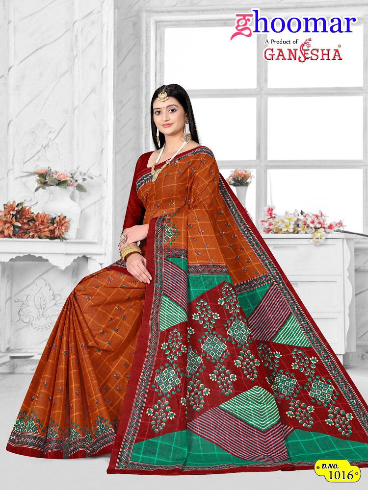 Ganesha Vol 1 By Ghoomar Daily Wear Cotton Sarees Wholesale Market In Surat